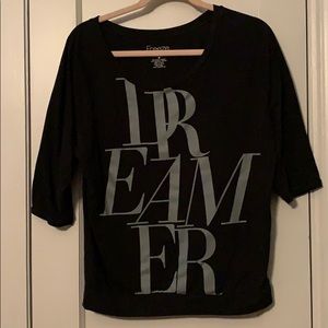 Dreamer Black 1/2 sleeve top